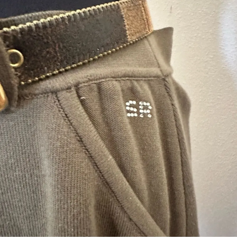 Sonia Rykiel Vintage Green Midi Skirt With Belt L Size 42 - Image 4