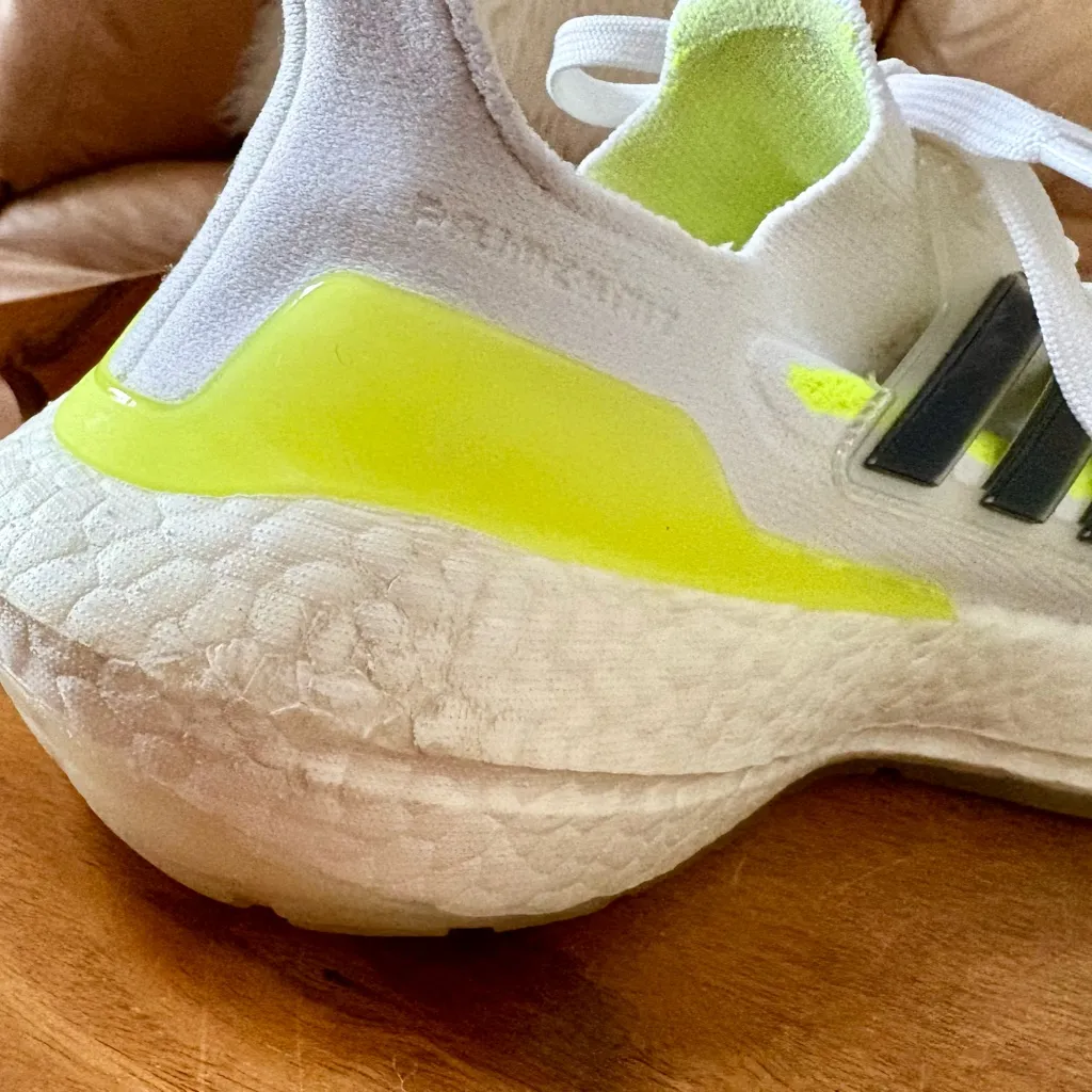 ADIDAS ULTRABOOST 21 White Solar Yellow Women’s Running Shoes - Image 8