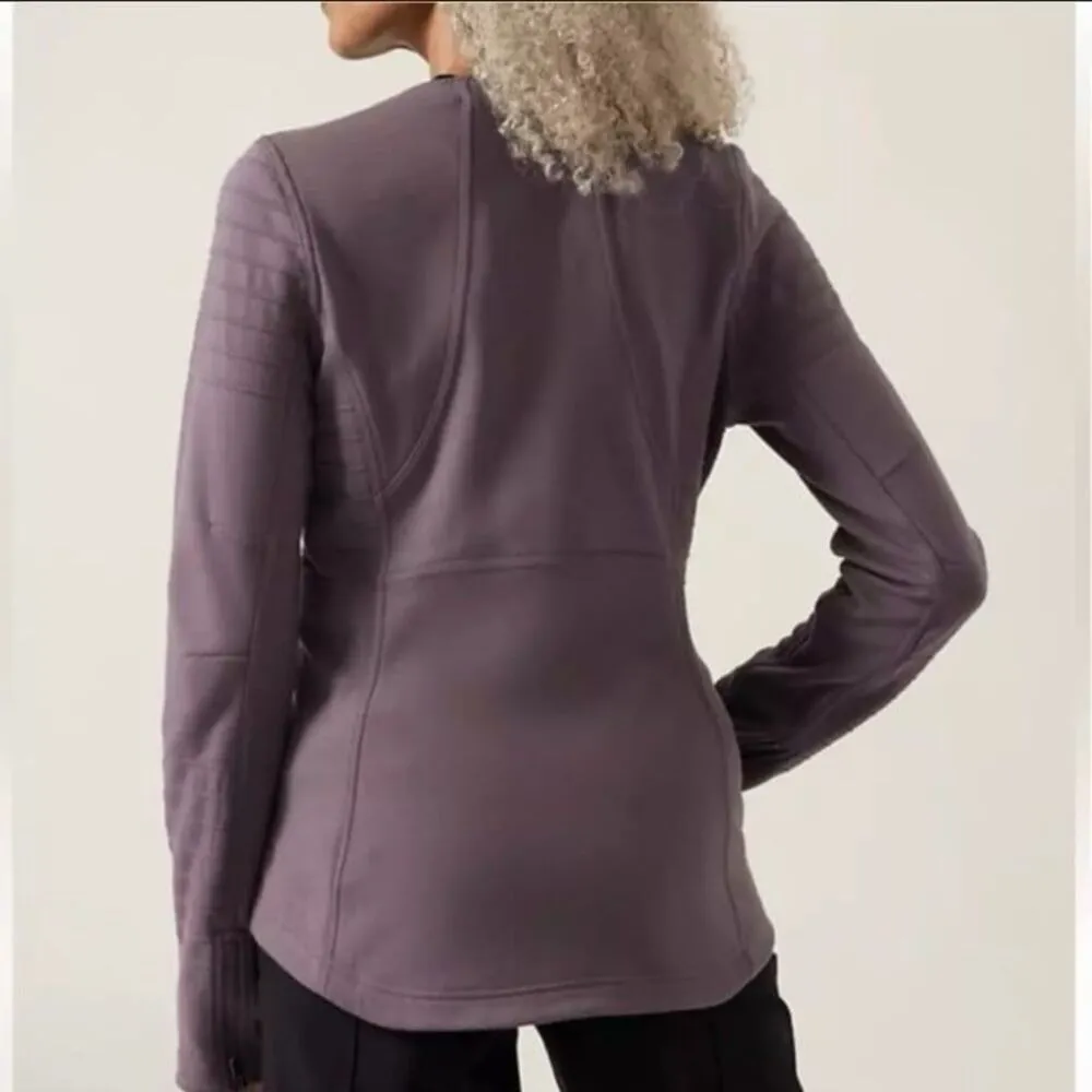 Athleta plum purple motorcycle moto jacket - Image 3
