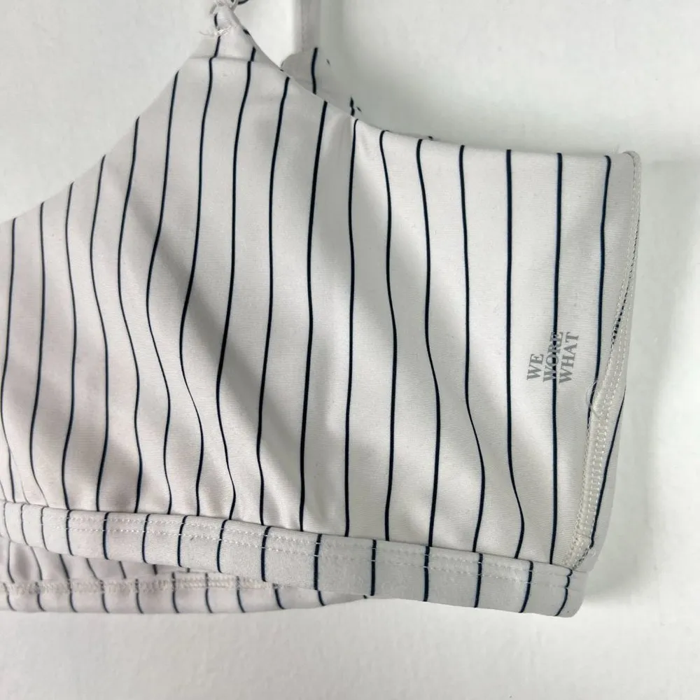 NWT WeWoreWhat Cami Bra Top Pinstripe Off White Black Size XL NEW - Image 10