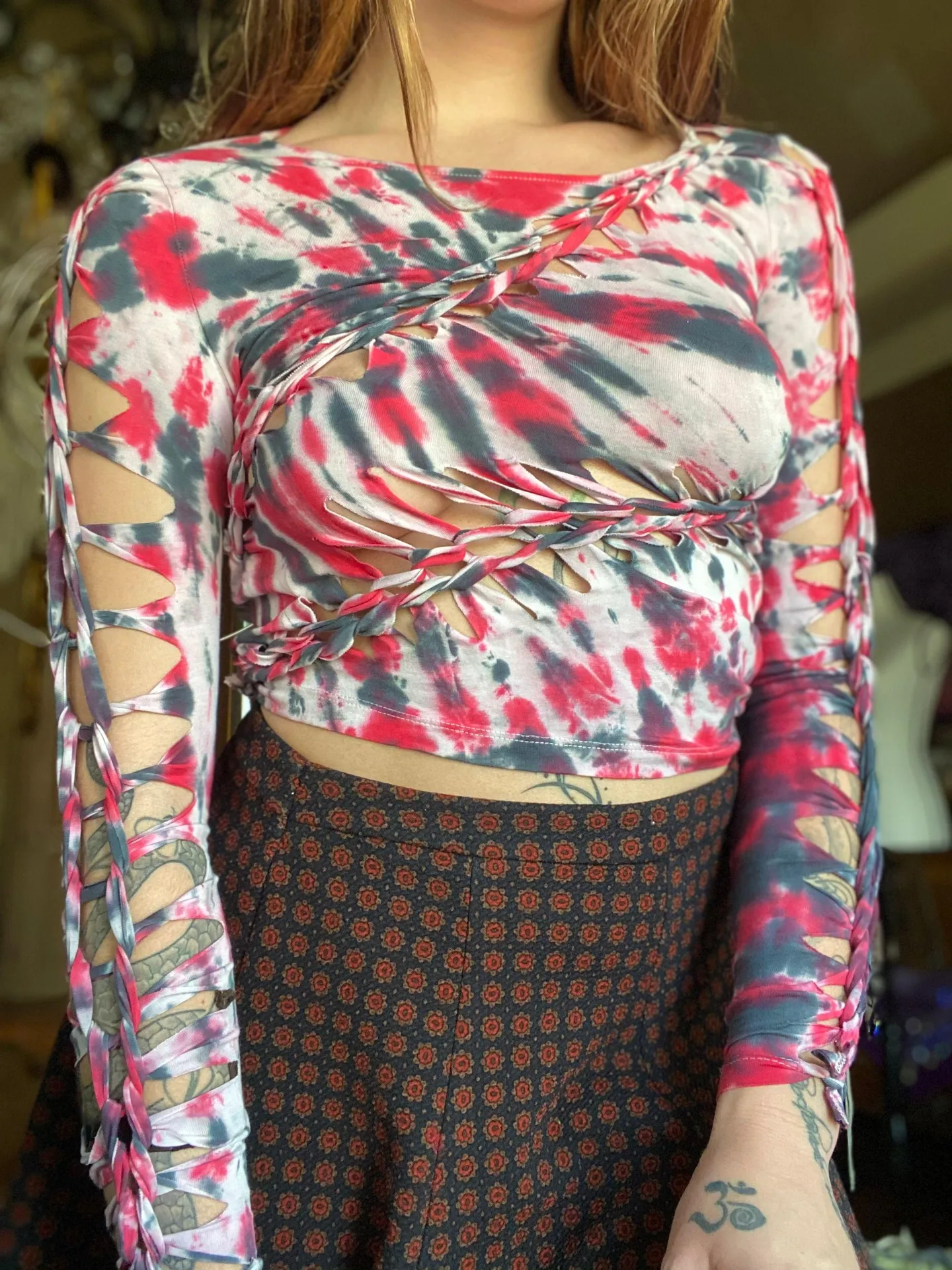 Sexy Shredded Shirt Unique Handmade - Image 3