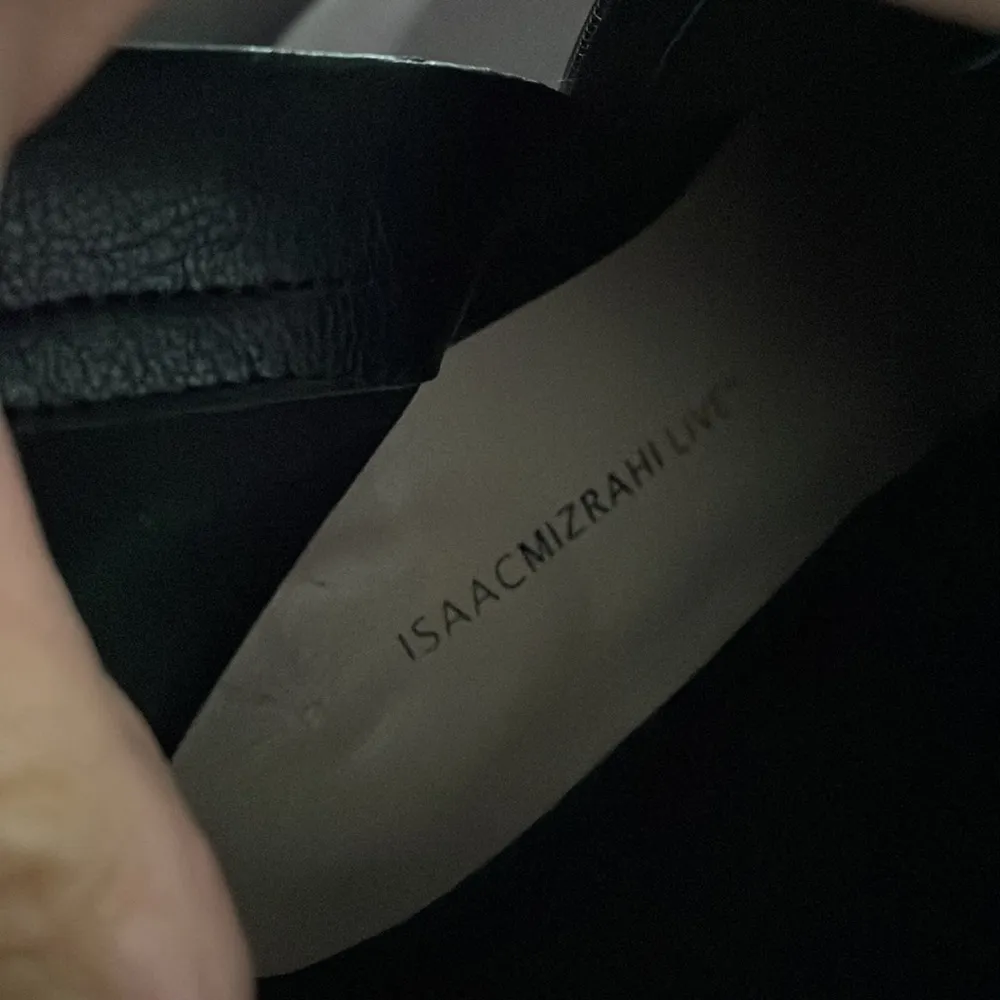 ISAAC MIZRAHI NWOT Black with Flower Design Velour Style Heeled Booties Size 9 - Image 10