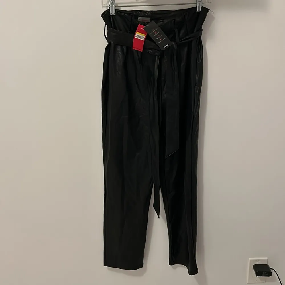Commando Black Faux Leather Paperbag Pants - Image 4