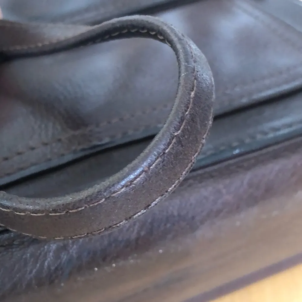 Vintage Fossil Brown Leather Organizer Crossbody Purse Bag - Image 5