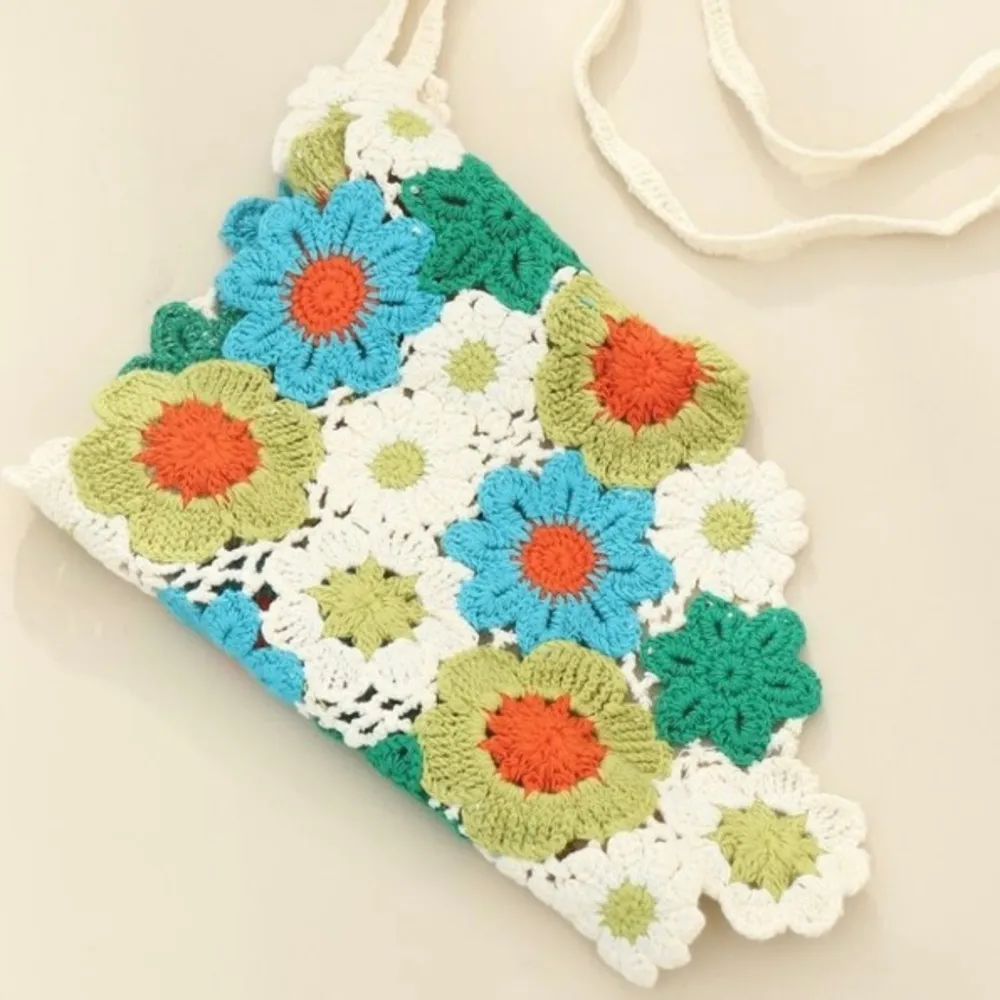 Crochet Kerchief Head Band #179 Green - Image 2