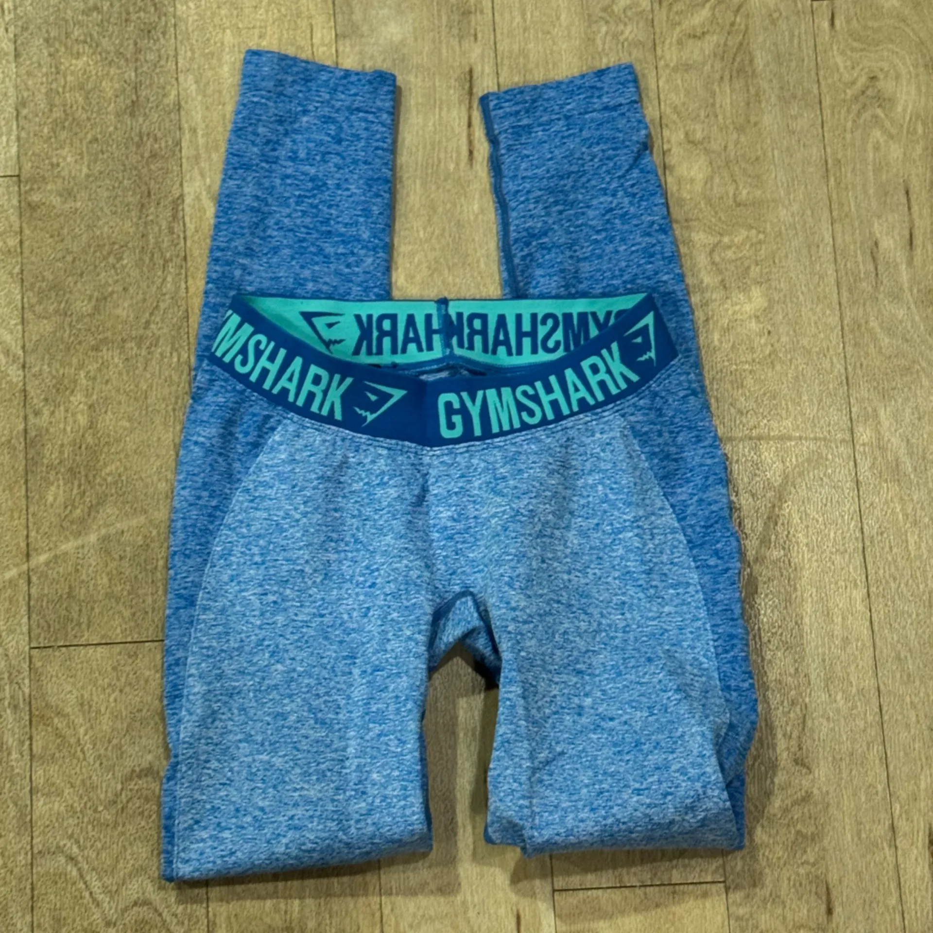 Lot of 2 Gymshark Flex Low Rise Leggings Grey & Blue Size Small - Image 4