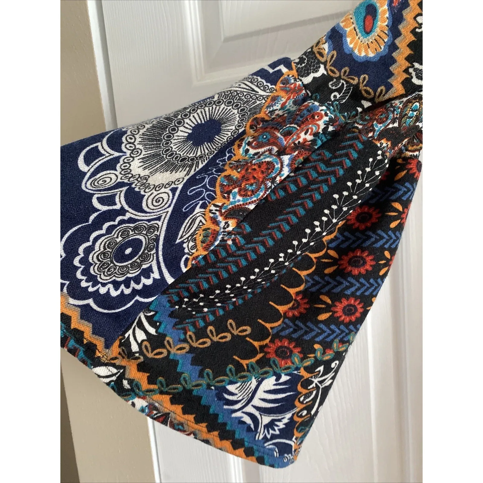 Christian Caliendo Womens 2X Top Bell Sleeve Western Boho Bell Sleeve Festival Size XXL - Image 3