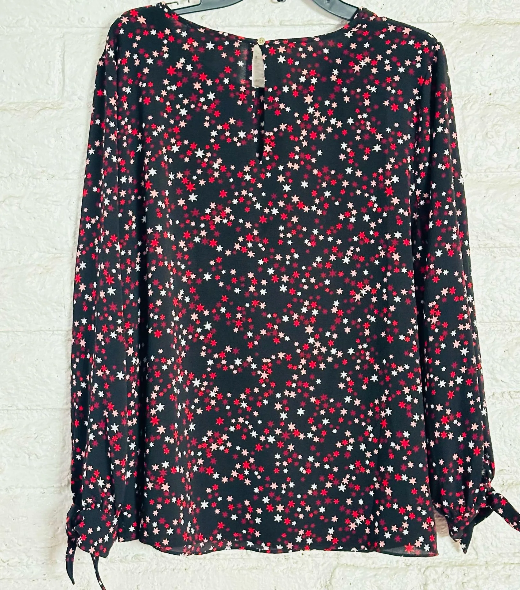 Michael Michael Kors Star Red Black Blouse Women's Size XL - Image 4