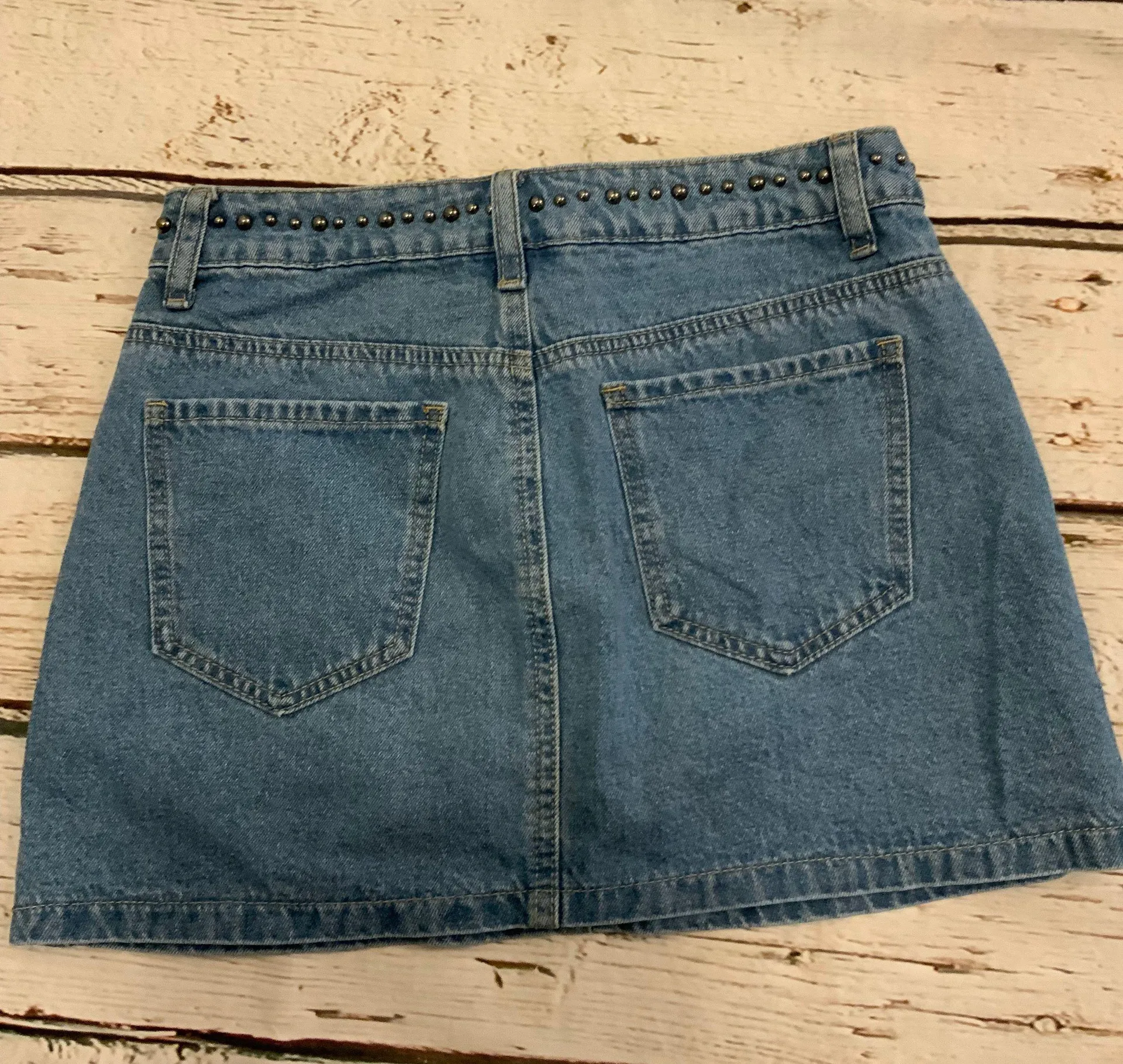 Studded Denim Jean skirt - XS - Image 2