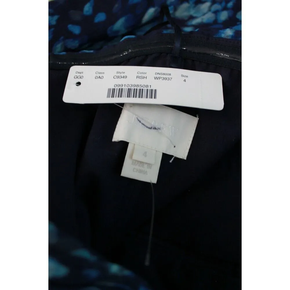 J.Crew Marbella Strapless Dress Silk Chiffon Blue Size 4 Bridesmaid Cocktail - Image 8