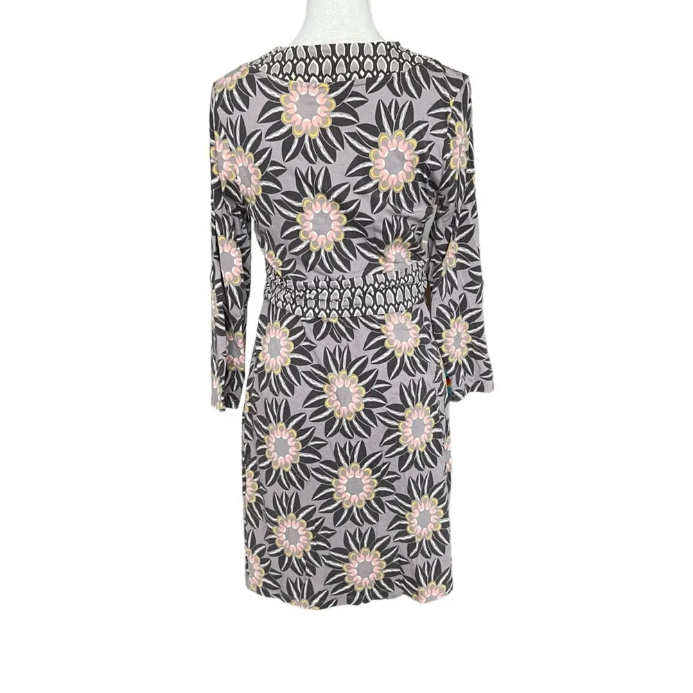 BODEN Printed Mini Bodycon Dress Purple Size 8 - Image 4