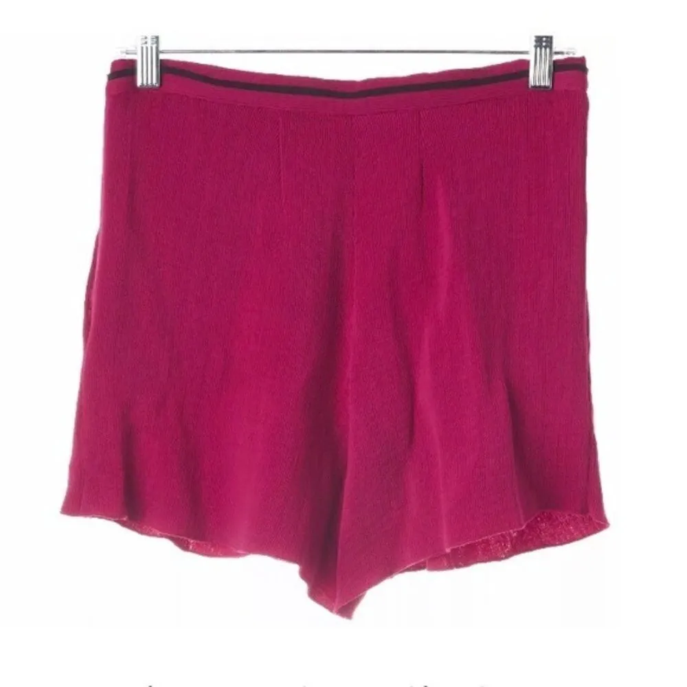 Maje Shorts US S 1 Iliad Micro-Pleat Cerise Pink Pleated Party Vacation - Image 7