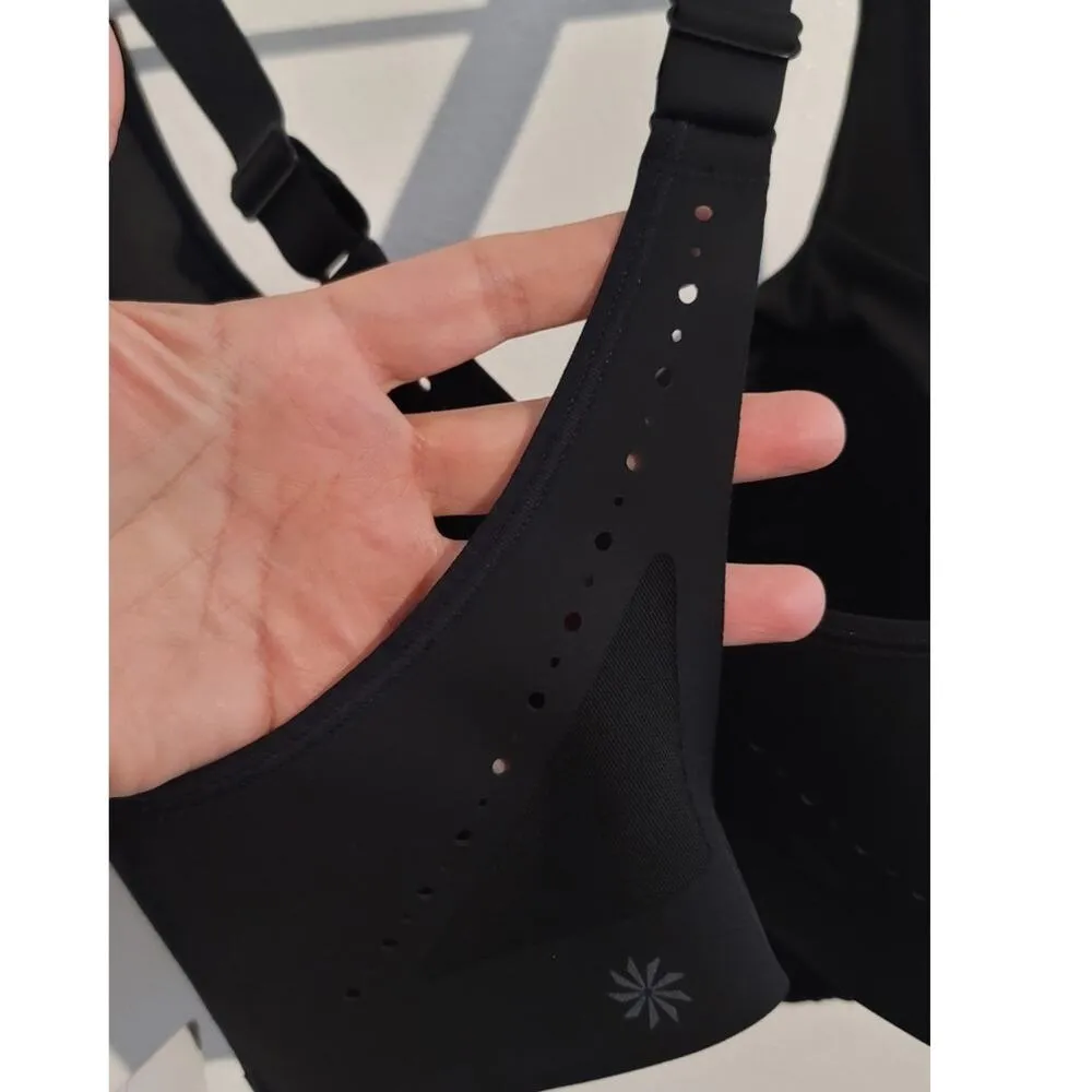 Athleta Phenomena High Impact Sports Bra Black 32DD Black NEW - Image 9