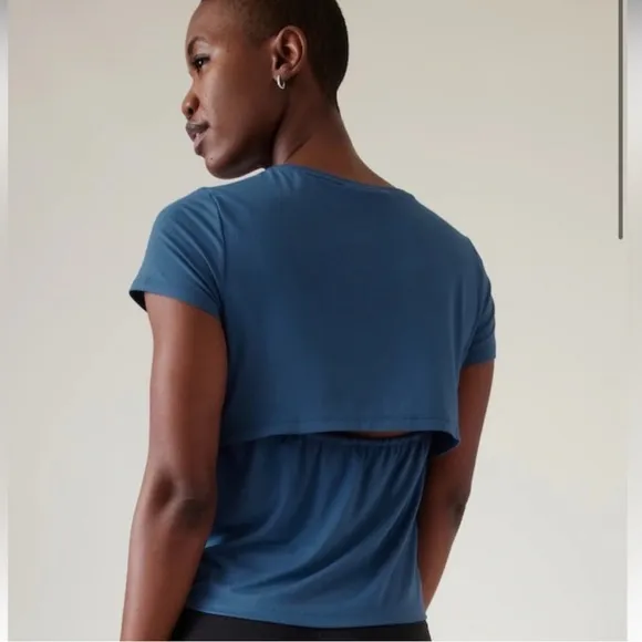 Athleta  Air Out Cinch Tee-Jay Blue - - Image 2
