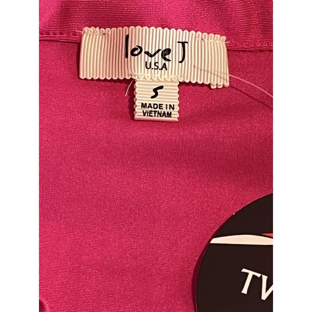 Love J Top And Short Set Womens Size Small  Pink Silky Halter Stretch Shorts NEW - Image 6