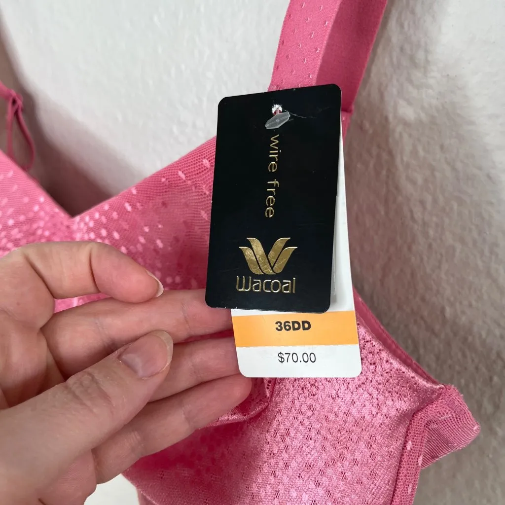 Wacoal Womens Pink Wirefree Bra US 36DD Back Appeal 852303 - Image 3