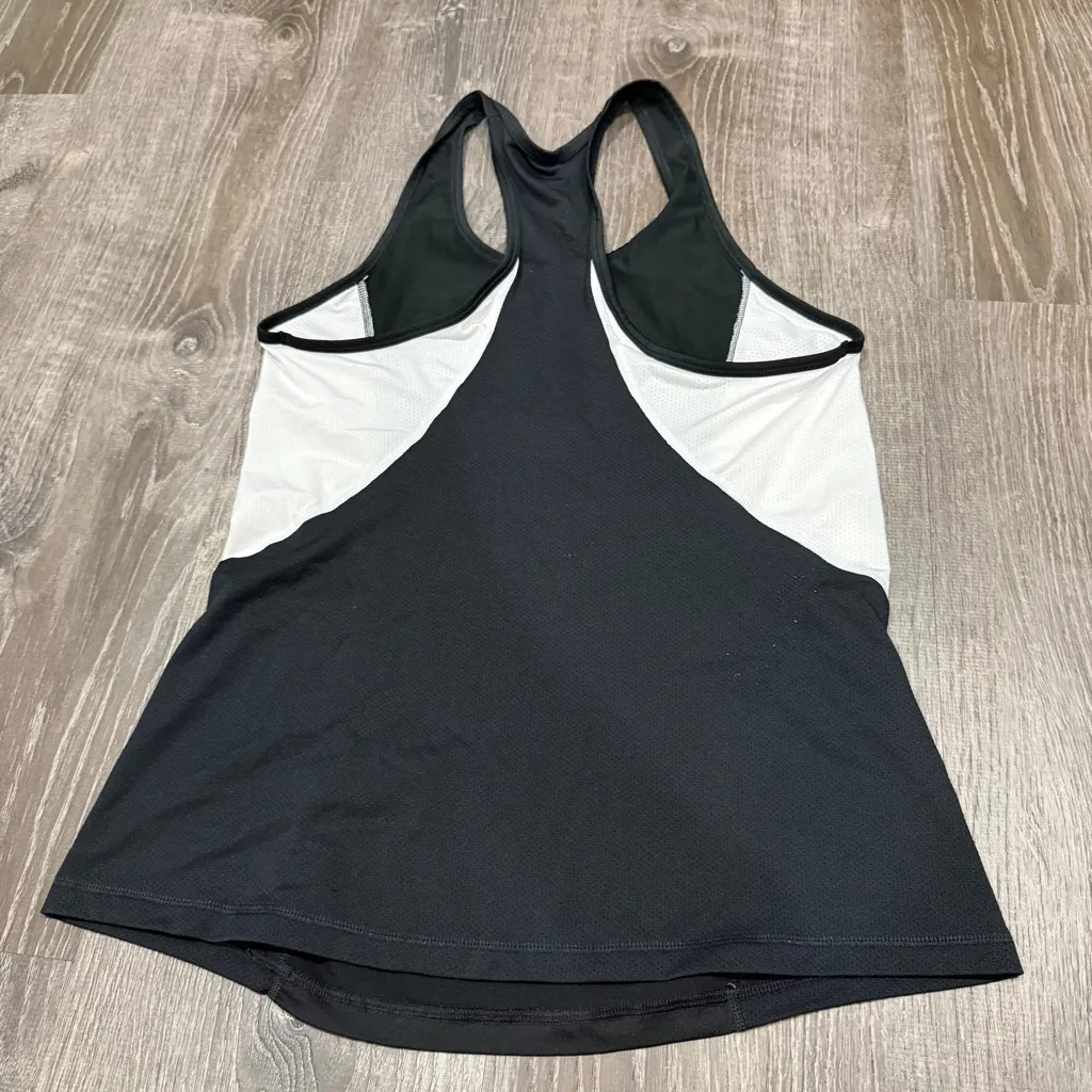 Nike Adelphi University Swimming Black and White Tank Top - Image 2