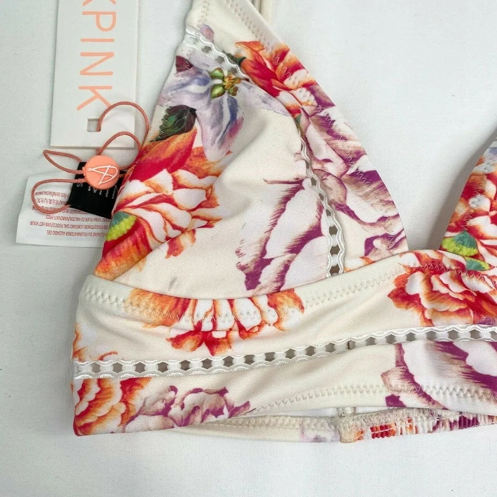 Mink Pink Holiday Fling Triangle Bikini Top Women's Size Extra Small XS - Image 2