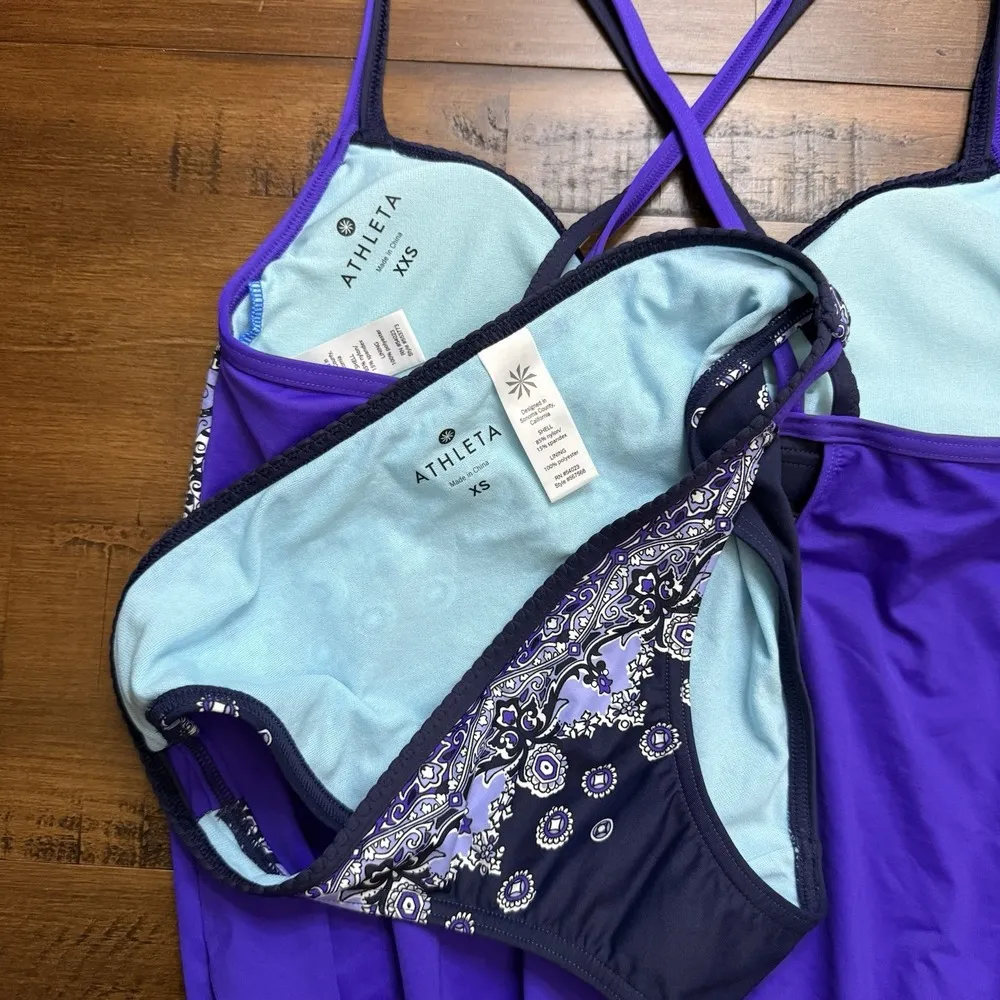 Athleta Women's XXS/XS Tankini Swimsuit 2 Piece Set - Image 9