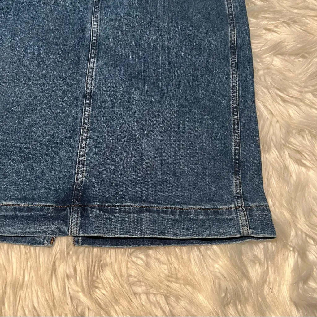 J. Crew Factory Denim Midi Skirt in Cape Blue Wash 2 - Image 7