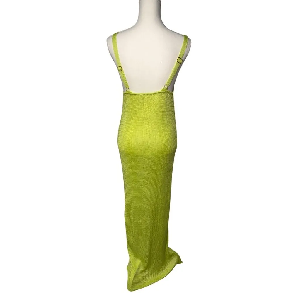 Baobab Grace Dress in Limoncello Medium New Womens Maxi Long Gown Green - Image 7