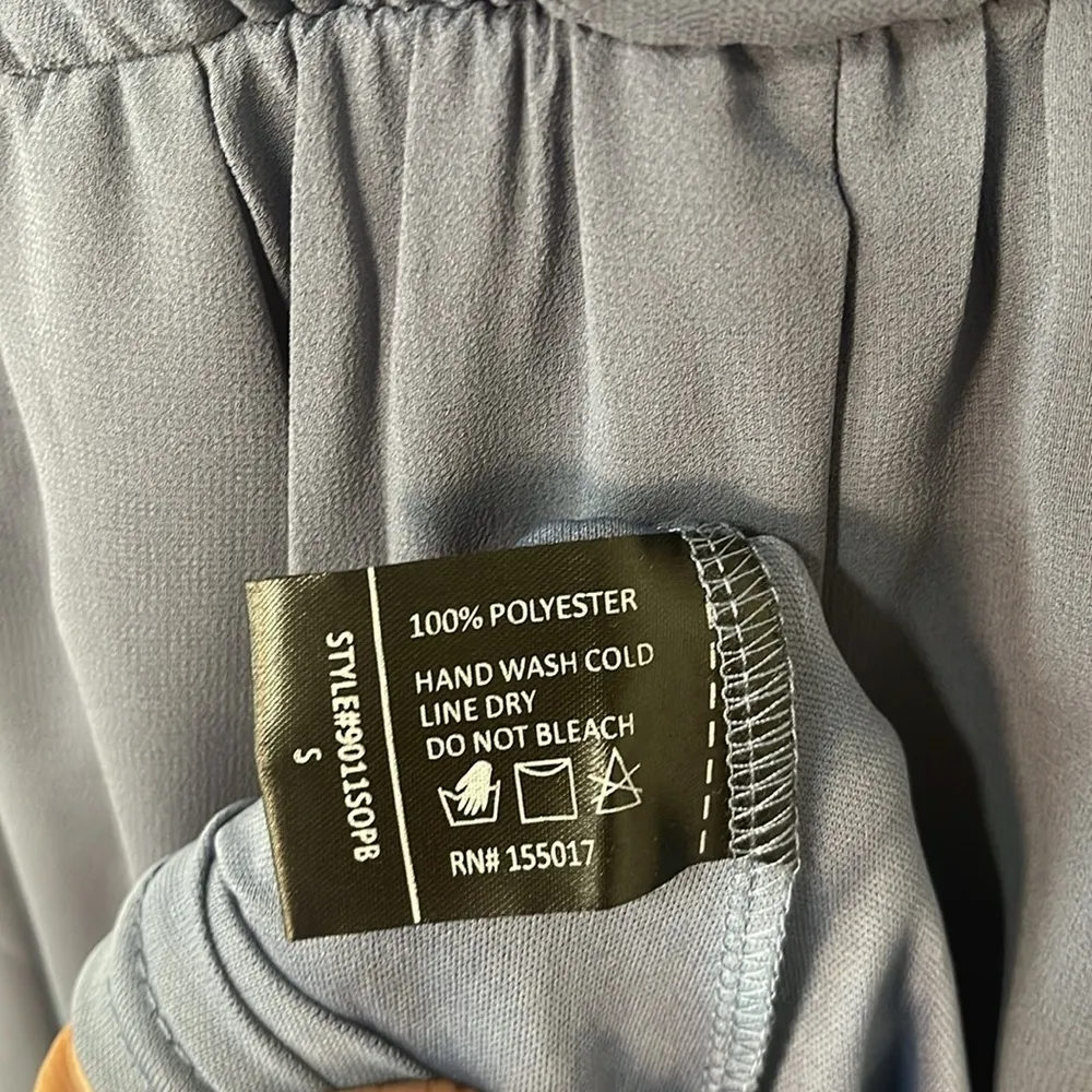 Ricarica Chiffon Maxi dress Blue V - Image 7