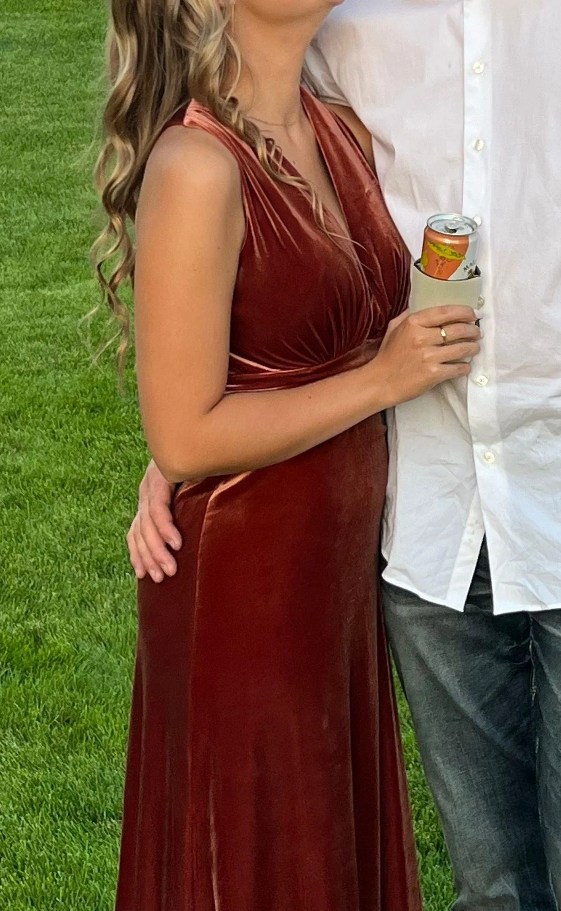 Revelry Bridesmaid Dress, Terracotta Size 4 - Image 3