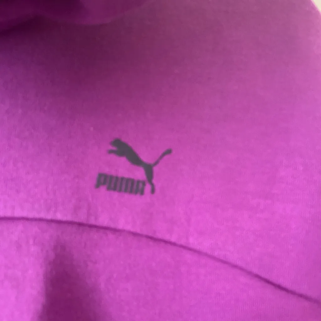 Puma Magenta Hoodie with Black Trim - Image 8