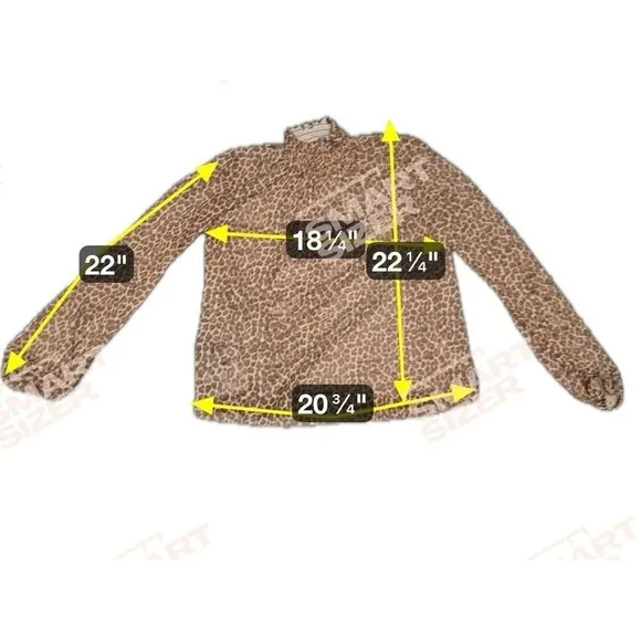 Wild Fable Women‎ Medium Leopard Mesh Mock Neck Long Sleeve Pullover Top Festive - Image 7