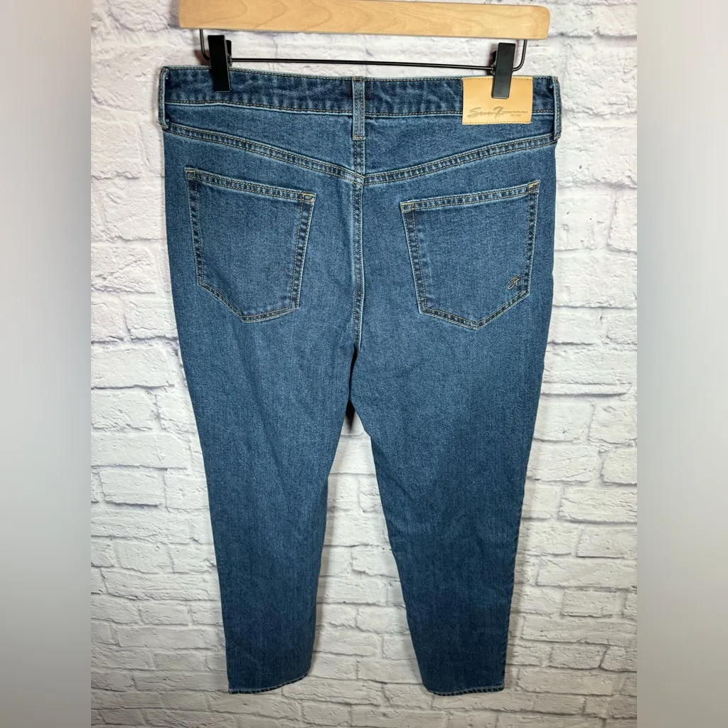 Seven 7 Slim Straight Jeans dark‎ wash women’s size 10 denim pants - Image 3