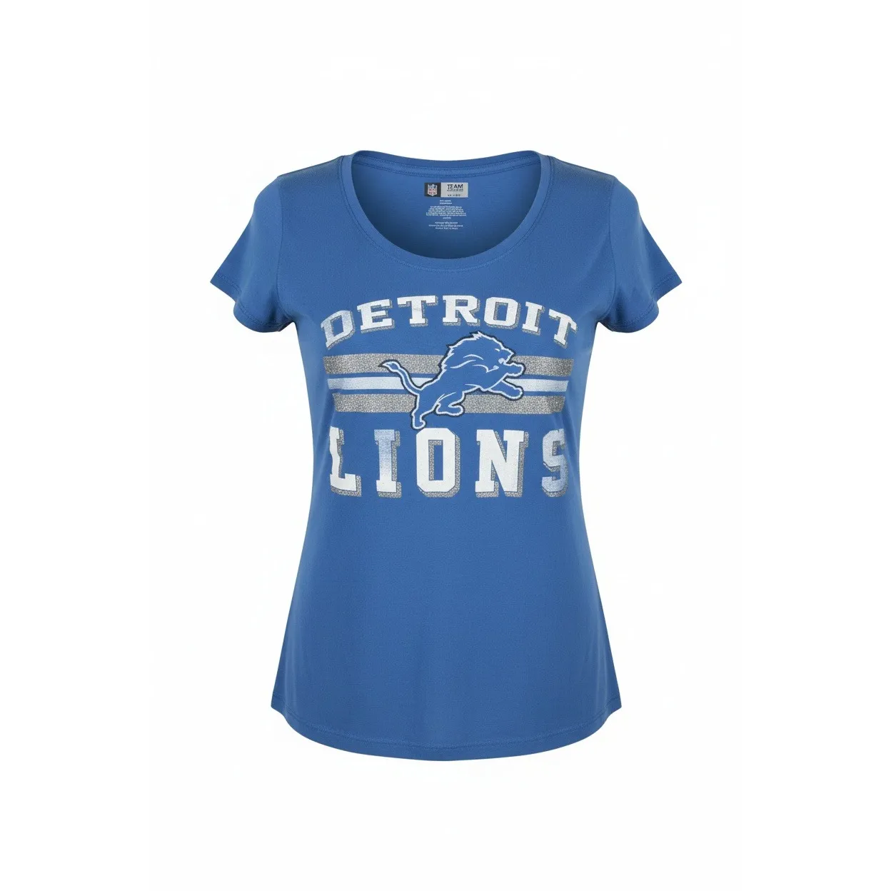 Detroit Lions NFL Team Apparel Womens Blue Graphic T Shirt Size L G - Image 2