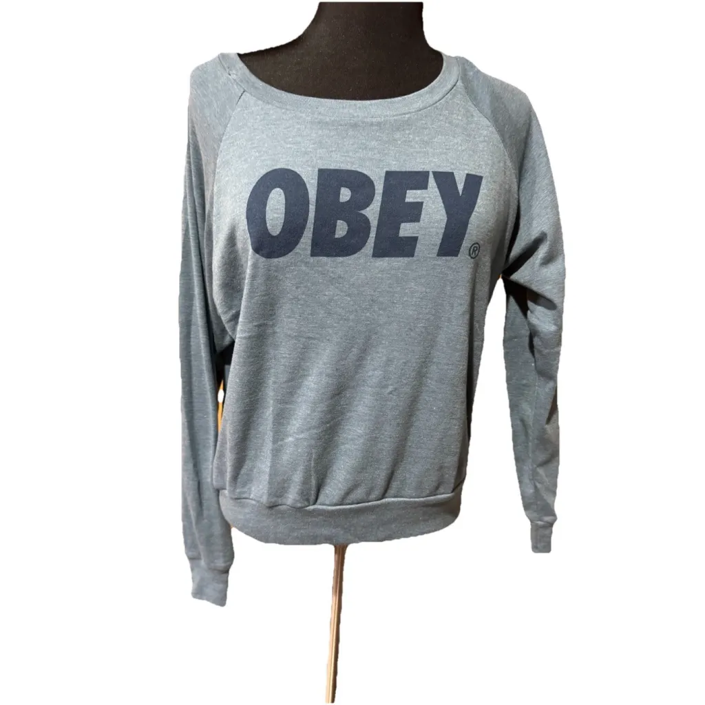 Obey Blue Long Sleeve Tee shirt NWT - Image 2