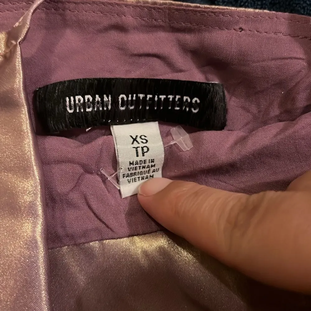 UO Urban Outfitters Future Purple Metallica Shine Cowl Neck Slip Dress Mallory S - Image 14