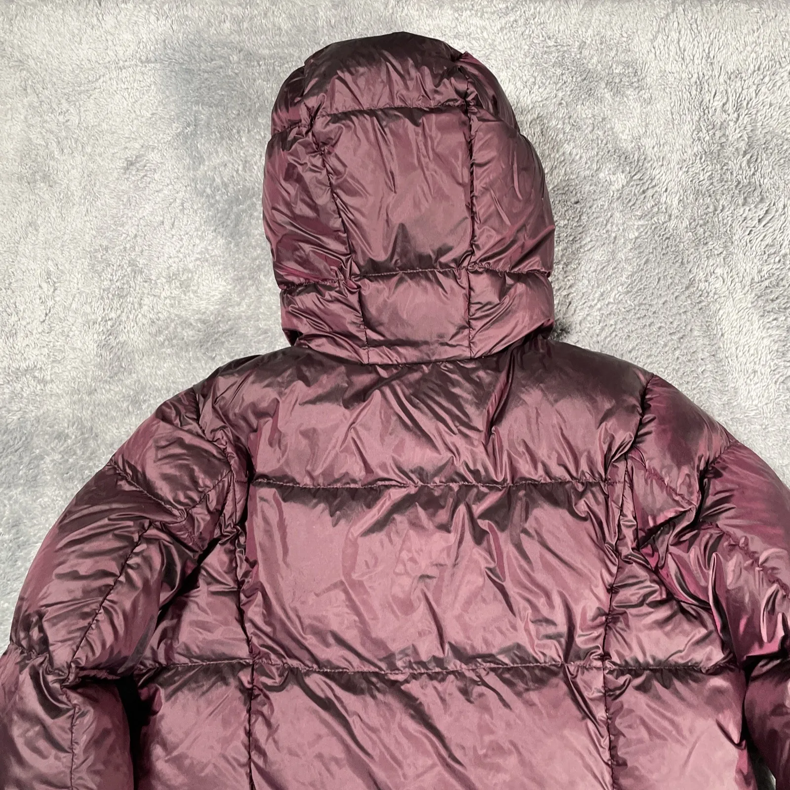 Eddie Bauer Luna Peak Down Parka Women's SZ S Purple EB550 Hooded Jacket Coat - Image 11