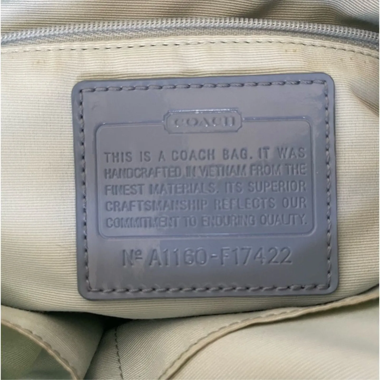 COACH Optic Signature Butterfly F17422 Zip Top Tote - Image 9