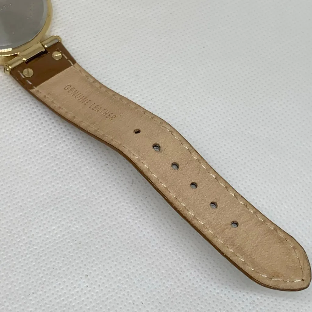 Anne Klein women’s gold tone watch quartz analog 35mm brown running - Image 9