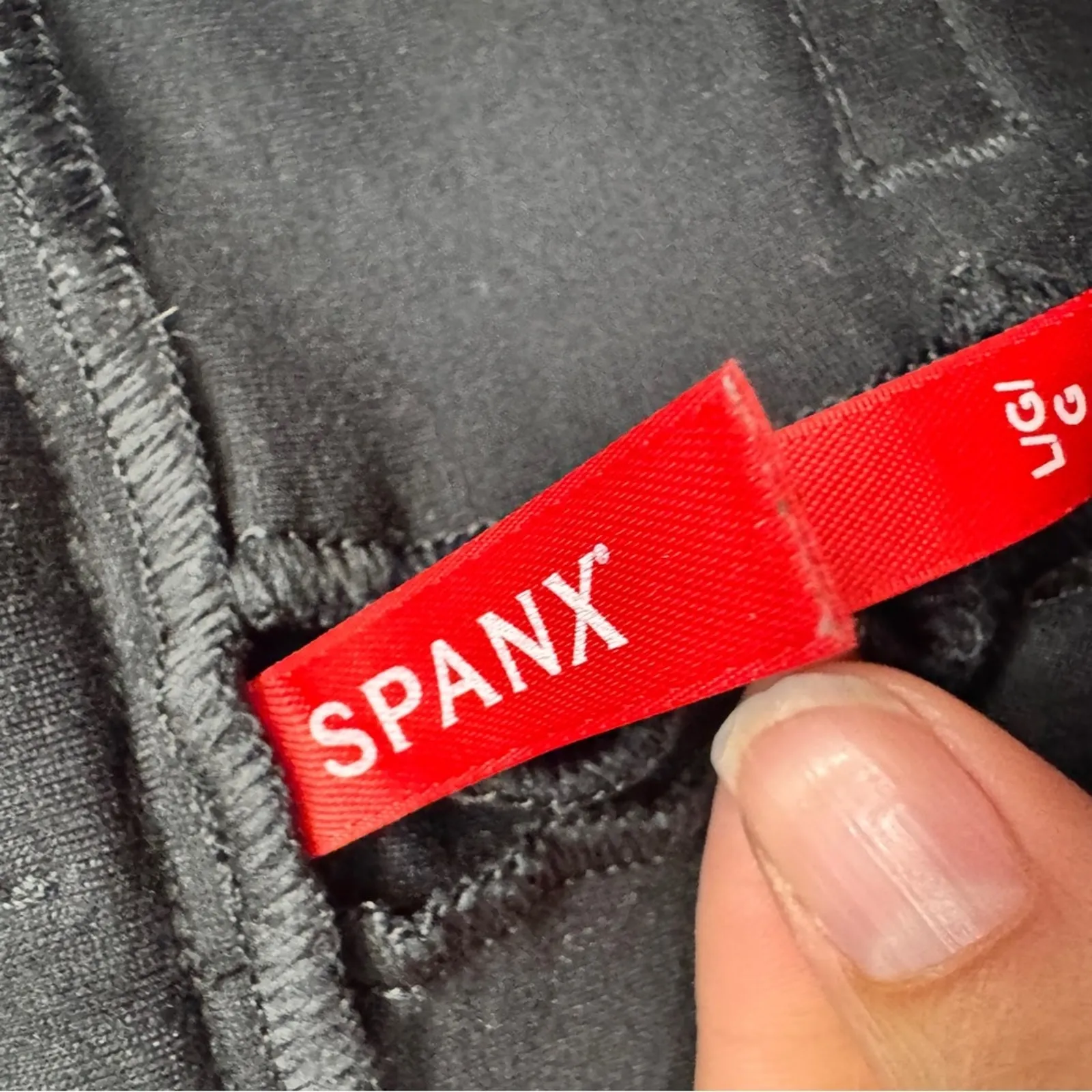 Spanx Black High Rise Trouser Dress Pants Womens L Classic Preppy Academia Ankle - Image 3