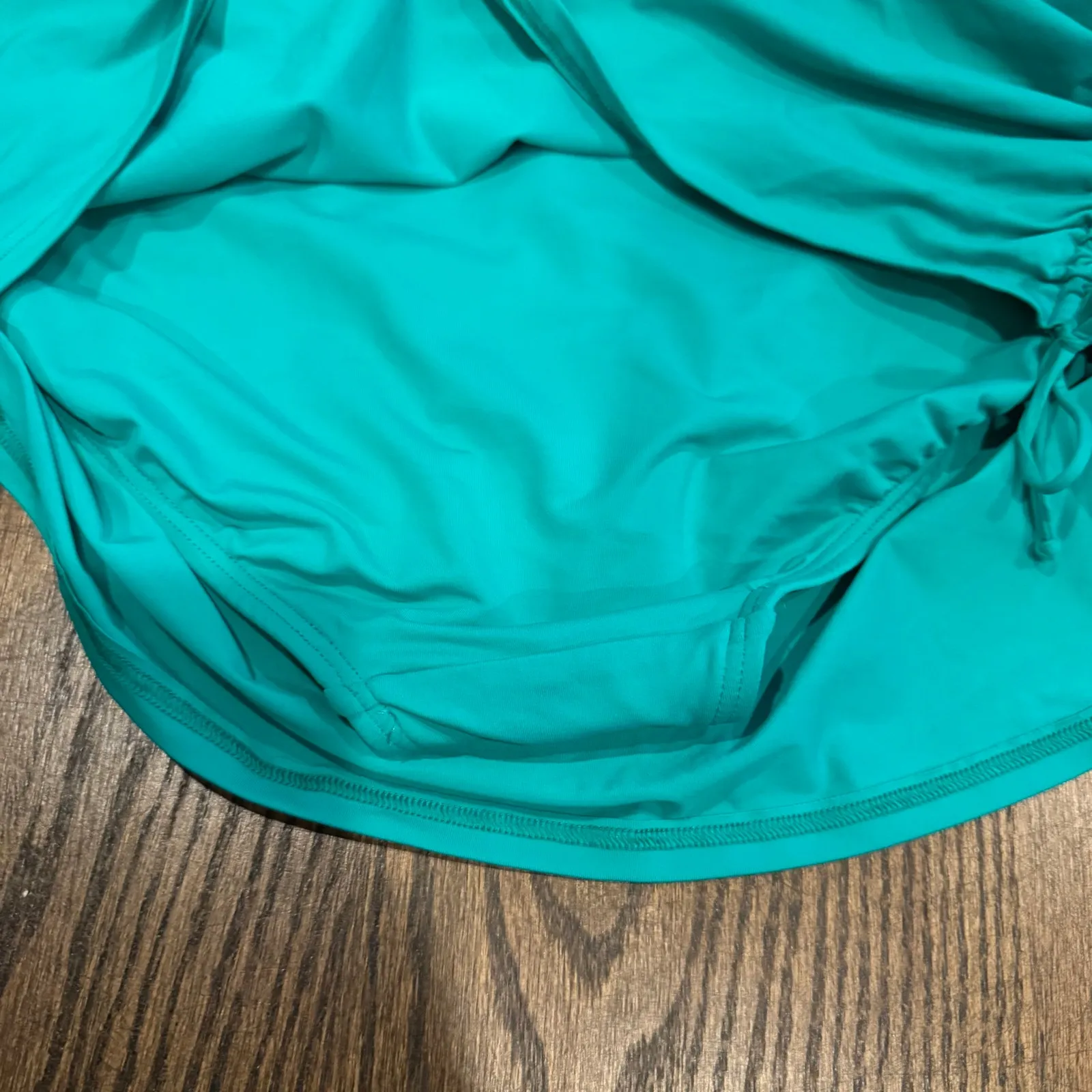 Lands End Womens Teal Green Swim Skirt Attached Brief Suit Bottom Plus Size 18 - Image 4