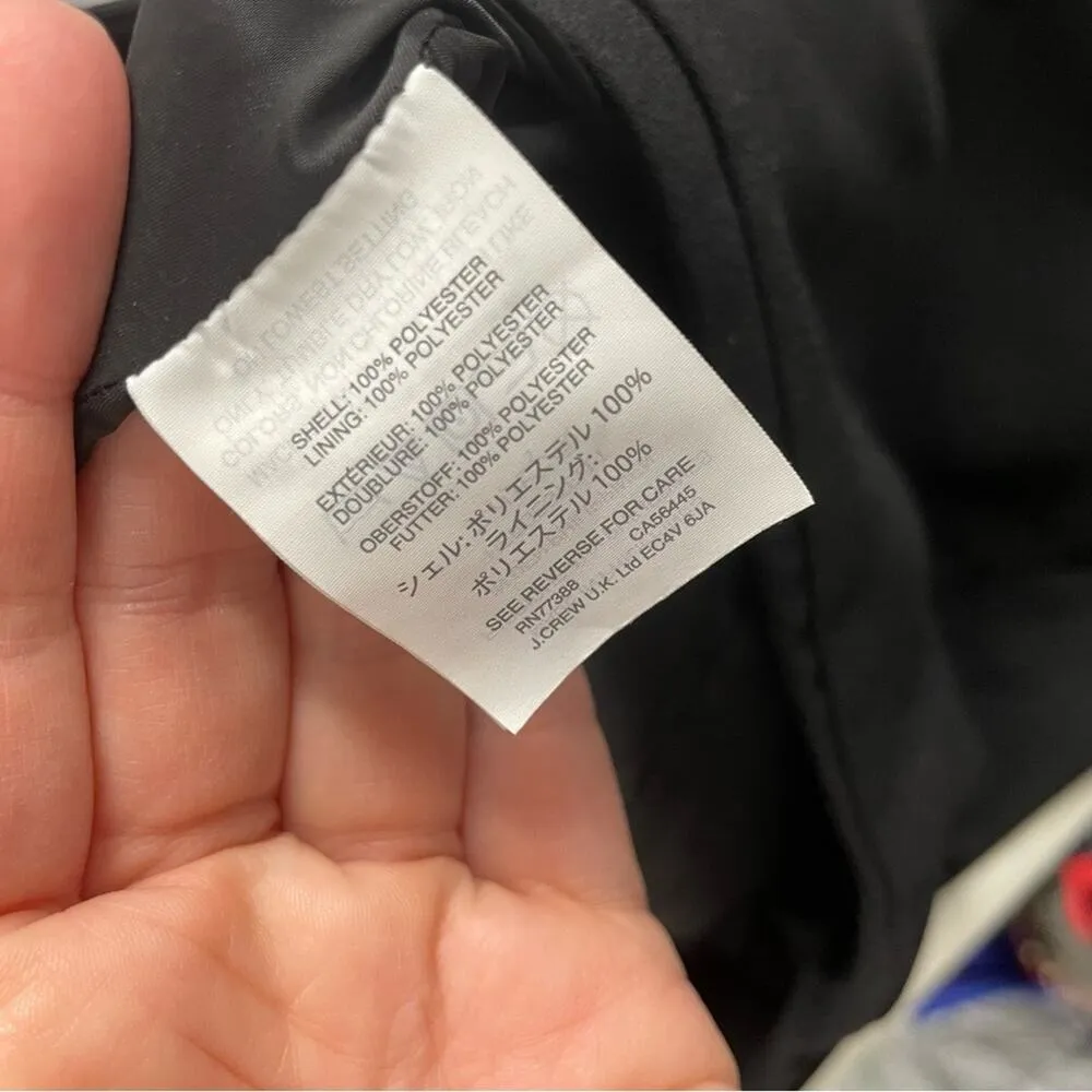 J Crew Black Ruffled Front Pencil Mini Skirt Womens 0 Preppy Fall Career Office - Image 5