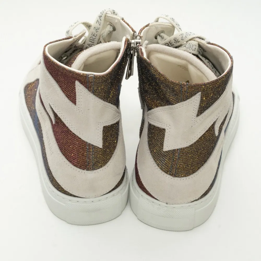 ZADIG AND VOLTAIRE. High Glitter Flash Trainers. - Image 6