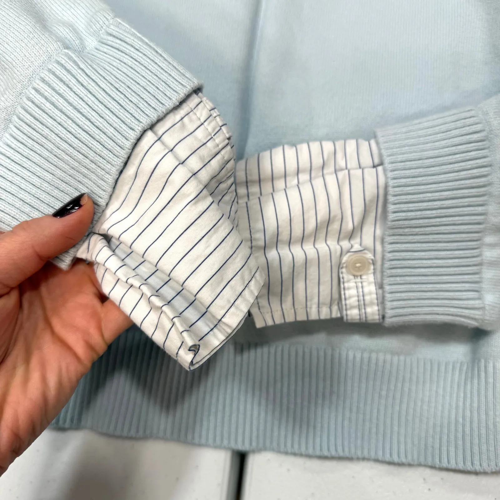 Derek Lam 10 Crosby Rida v neck Sweater shirt Medium - Image 7