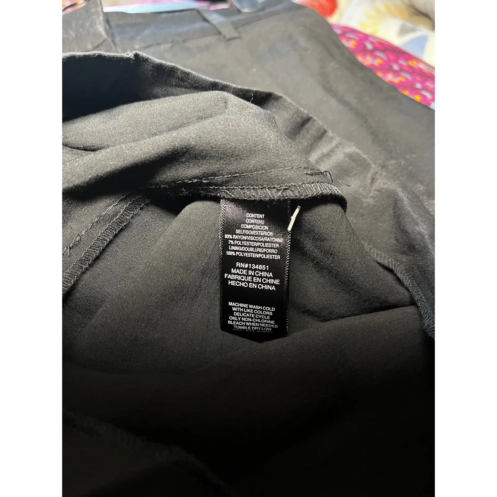 WAYF Wide Leg Tailored Pants Black High Rise Slacks Minimalist Size S - Image 7