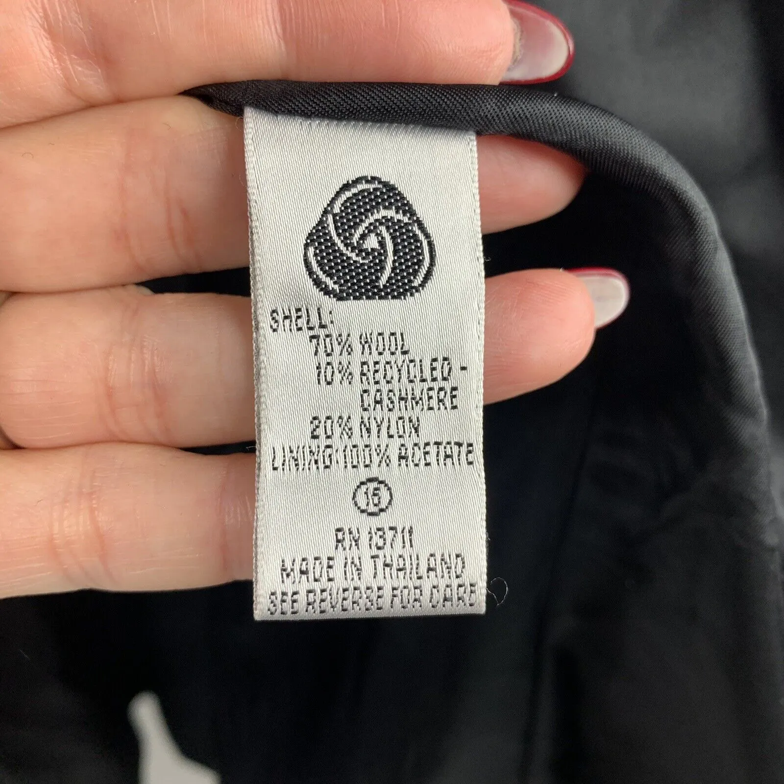 Valerie Stevens Size 16 Coat Wool Cashmere Blend Midi Long Lined Pockets Women’s - Image 6