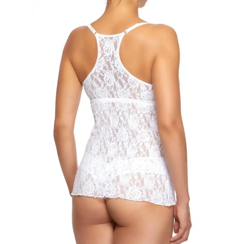 💕HANKY PANKY💕 Signature Lace Padded V-Front Cami Tank Top ~ White Medium M NWT - Image 2