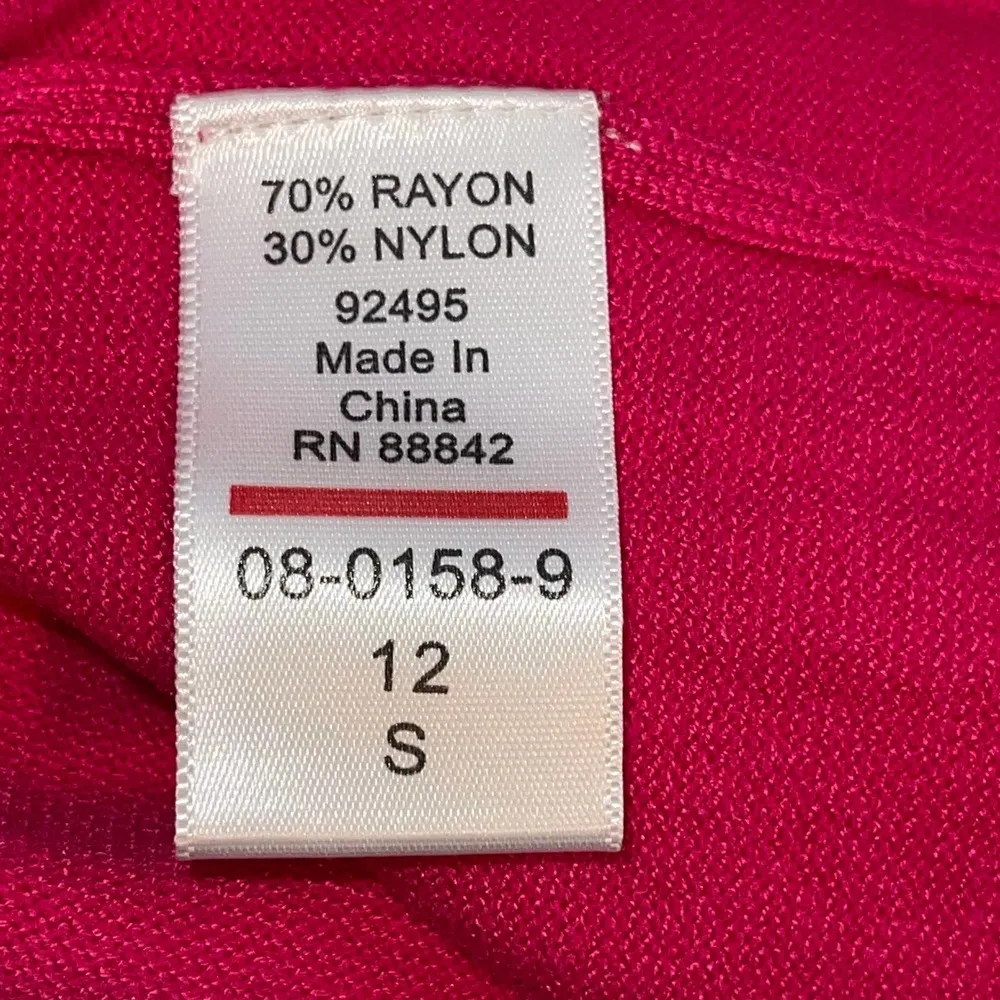 ROAMAN’S VIBRANT PINK CROPPED KIMONO SLEEVE CARDIGAN SIZE 12 - Image 4