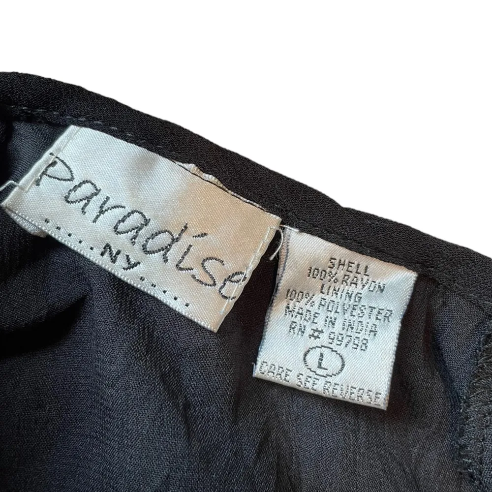 Paradise NY Vintage Y2K Hippie Eclectic Boho Witchy Paisley Floral Maxi Dress Size L - Image 8