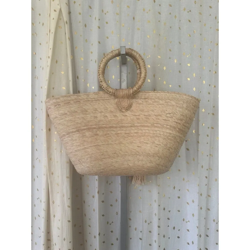 Kenora NWOT Heading to the Market Cactus Charm Woven Straw Tote Shopper Bag - Image 3