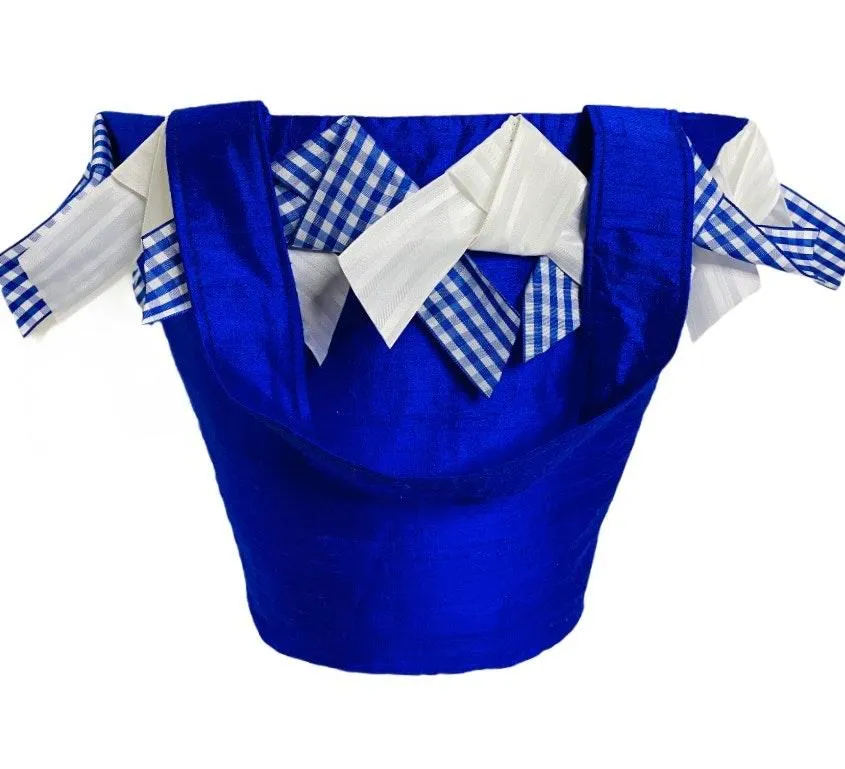 UK University Of Kentucky Wildcats Silk Bucket Purse Blue - Image 4