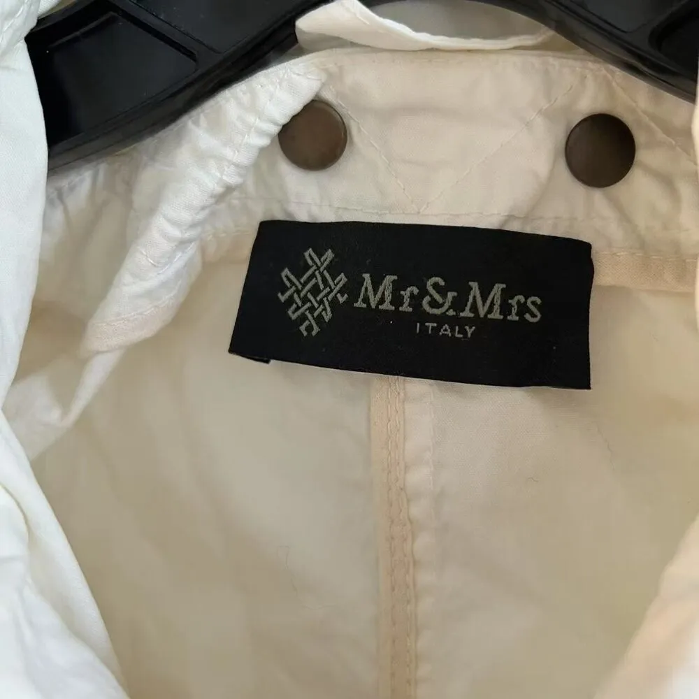 $637 NWOT MR & MRS ITALY Field Jacket Removable Bolero And Ostrich Feathers Sz S White - Image 7