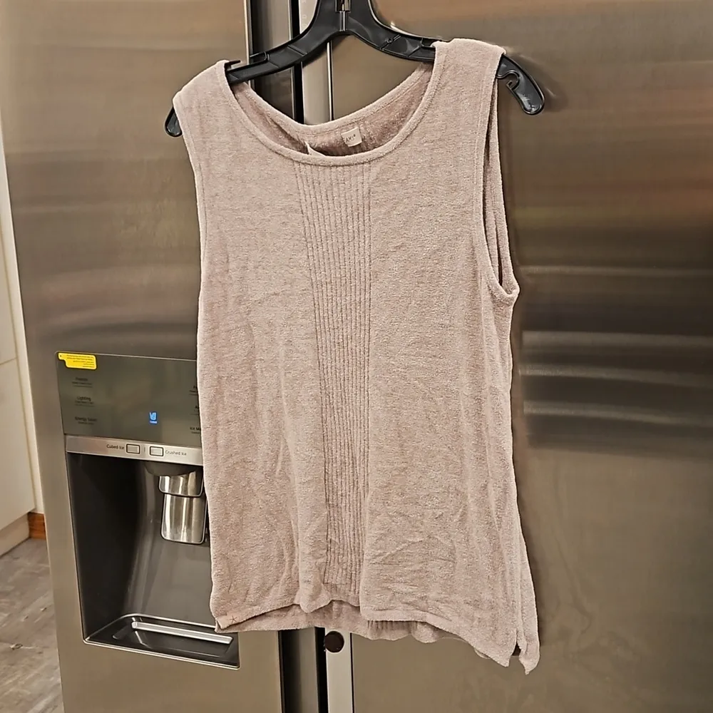 💕BAREFOOT DREAMS CozyChic Ultra Lite Sleeveless Boatneck Top ~ Faded Rose M NWT - Image 7